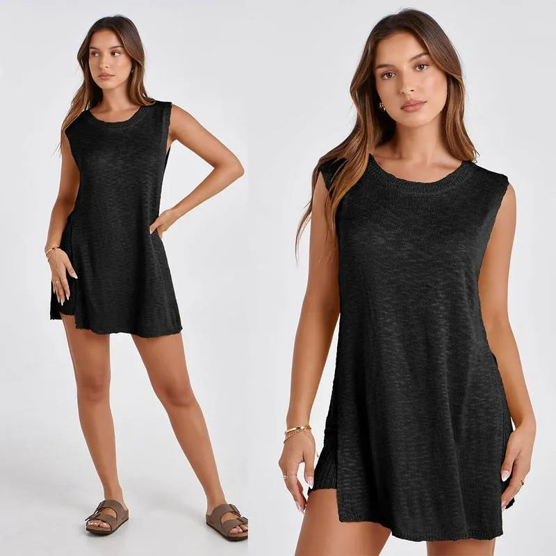 Sienna Set – Knit Sleeveless Top & Lounge Shorts