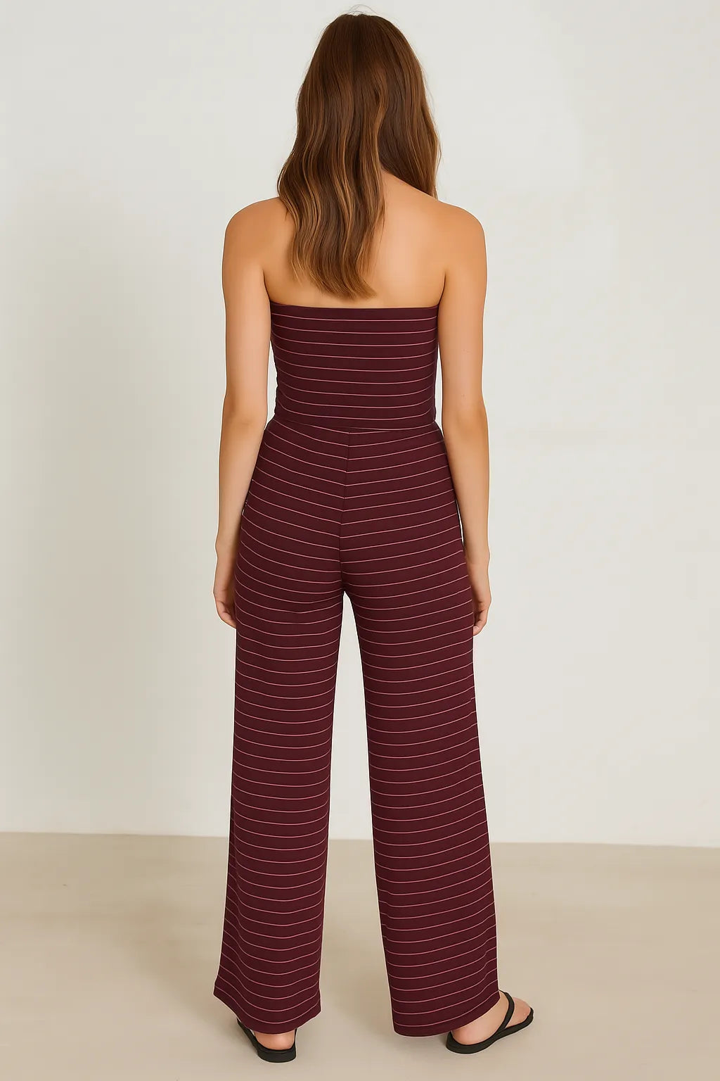 Zara Striped Crop & Wide Leg Set