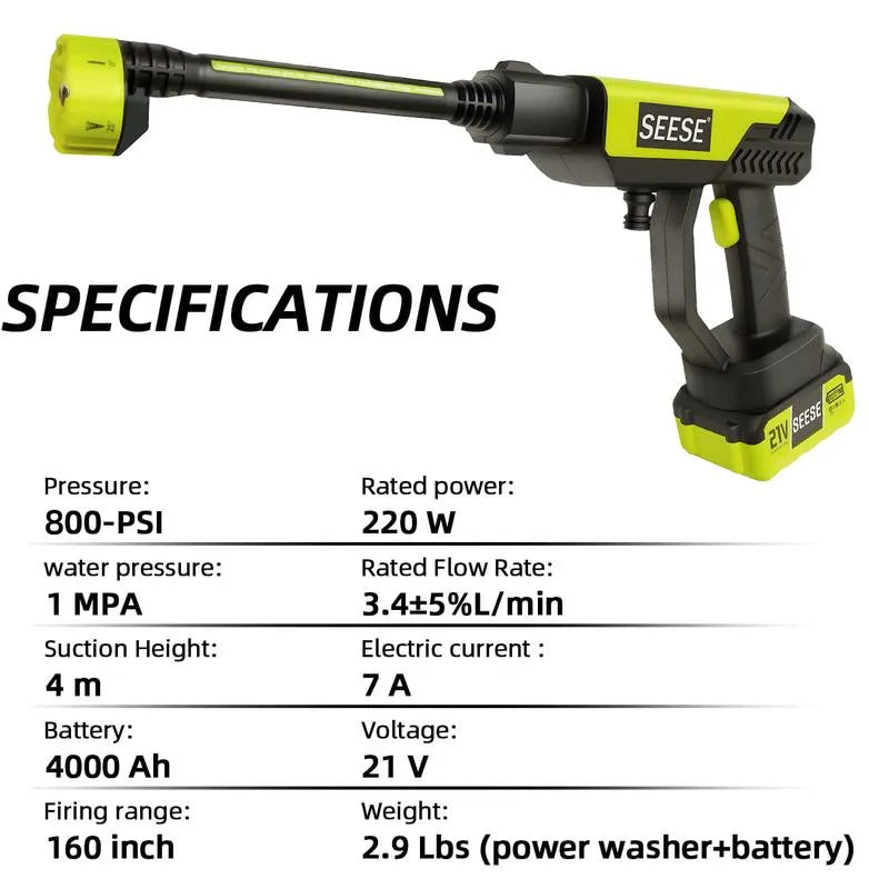 Cordless Pressure Washer and Single Port Charger Base