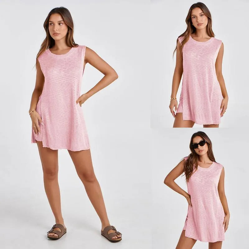 Sienna Set – Knit Sleeveless Top & Lounge Shorts