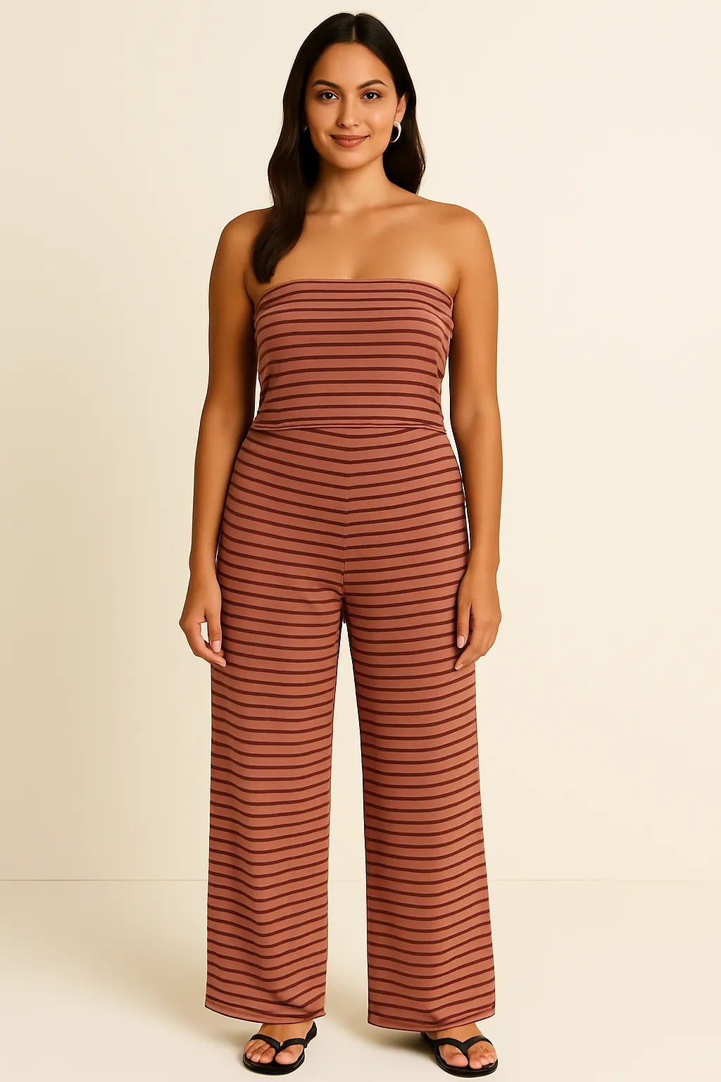 Zara Striped Crop & Wide Leg Set