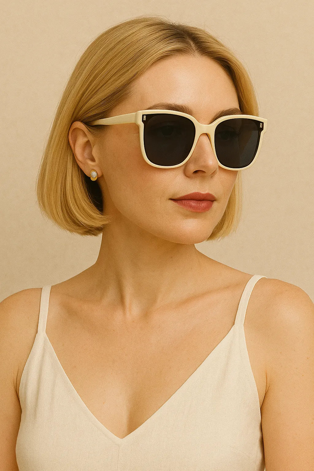 Cream White Sunglasses